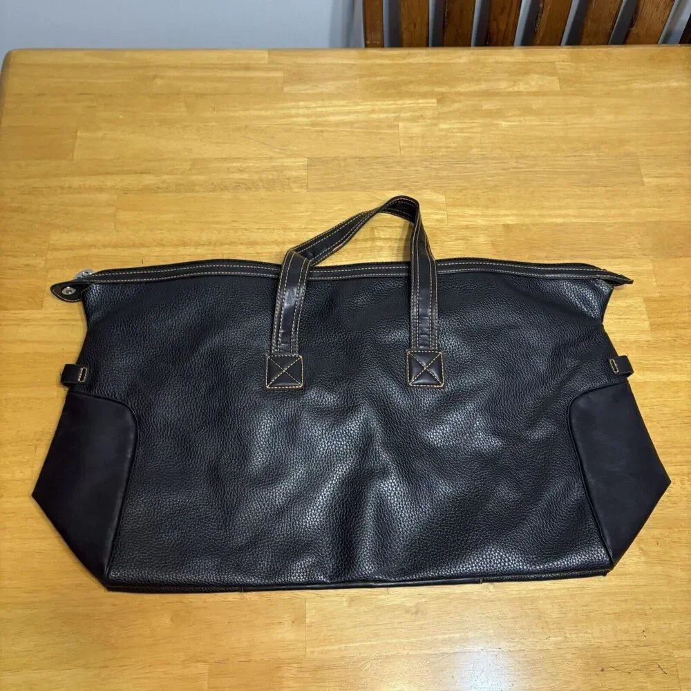 Usher UR‎ Duffel Messenger Bag Handbag Weekender Brown